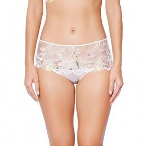 NEW HUIT winter romance shorty panty in floral white